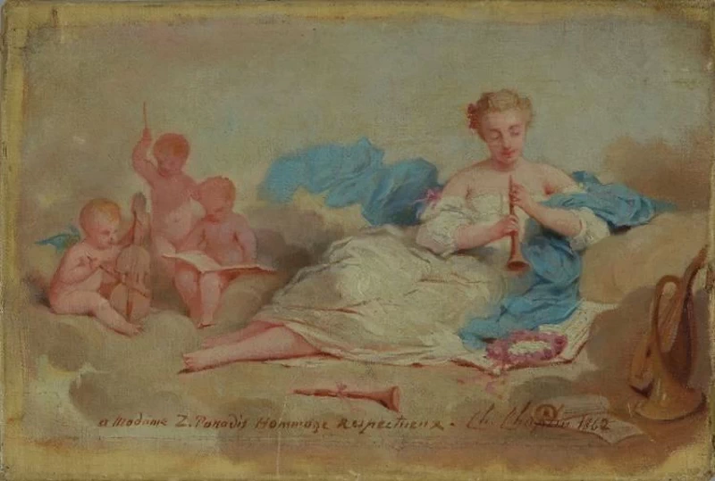 Charles Joshua Chaplin - Giovane donna che suona il flauto